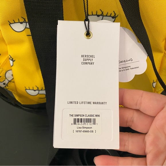 New Herschel Lisa Simpson (The Simpsons) Mini Backpack – Yellow - Picture 9 of 12